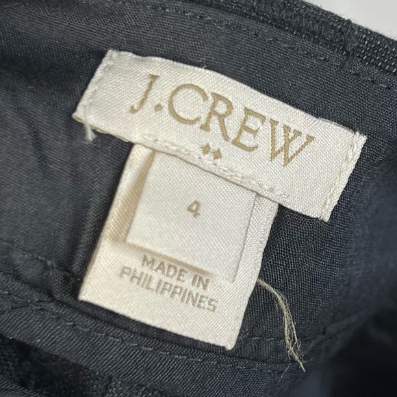 J. Crew Black Linen Blend Scallop Hem Shorts 4 - Picture 4 of 4